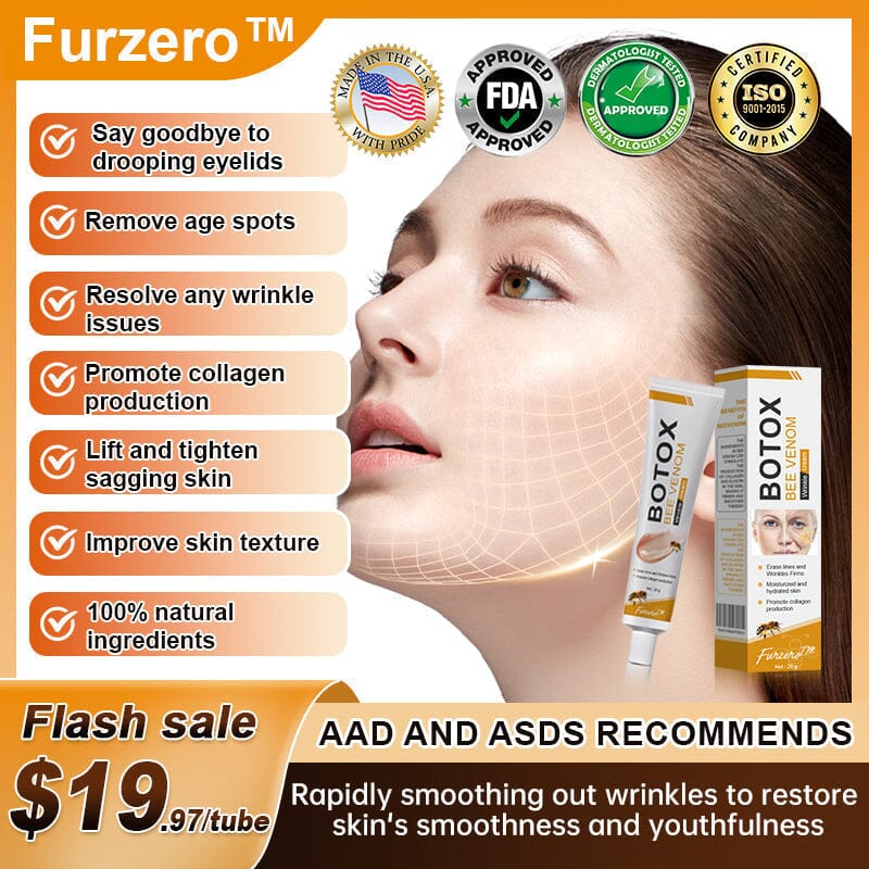 🐝👩⚕️Made and Shipped from USA✨Furzero™ Botox Bee Venom Wrinkle Removal Cream-🔥LAST DAY 70% OFF