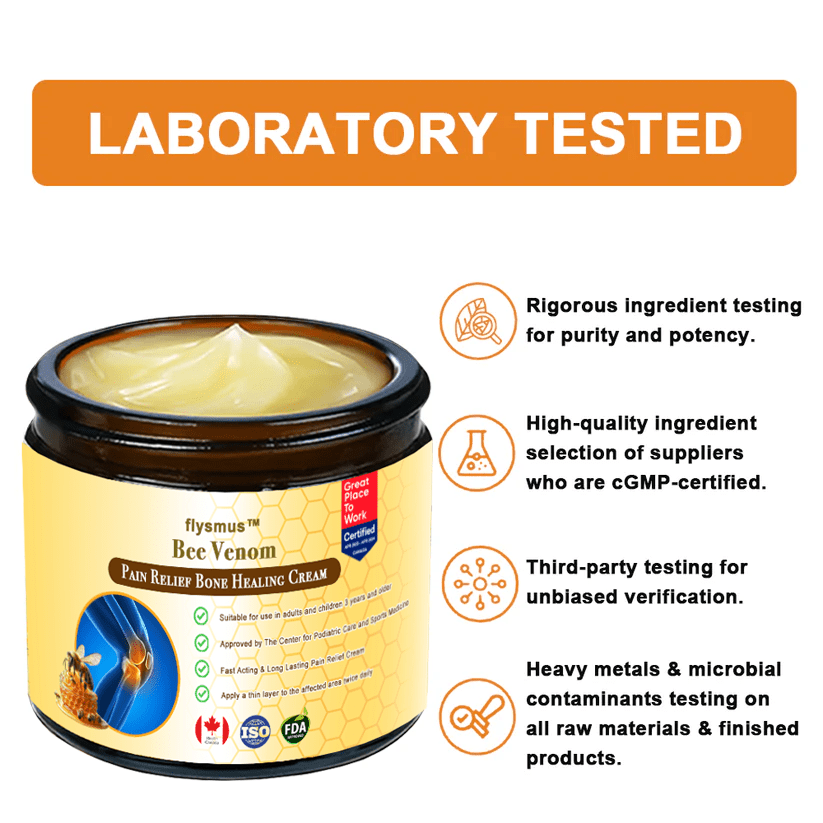 🐝flysmus™ Bee Venom Joint & Bone Recovery Cream(👩🏼⚕️FDA Food and Drug Administration Certified)