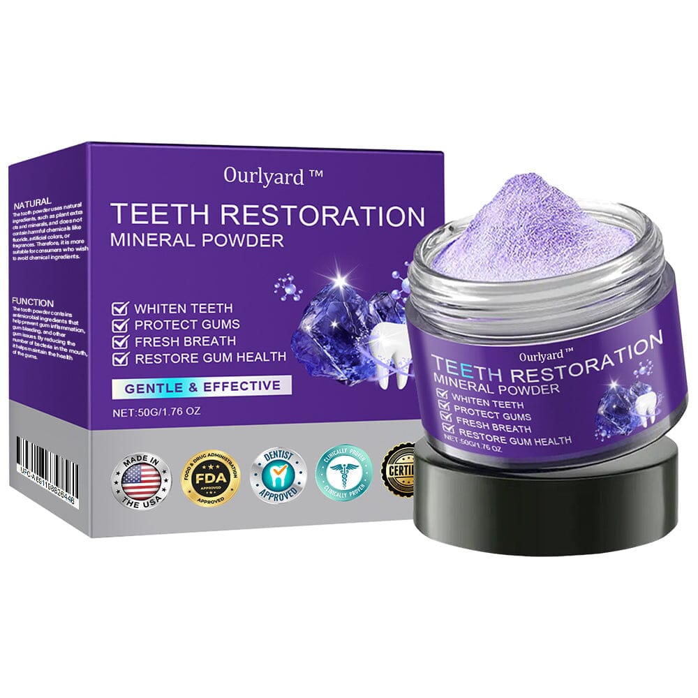 ✅Official Store | Ourlyard™ Tooth Health Mineral Powder🧑🏽⚕️Obtain American Dental Association (ADA) Certification(Treats periodontitis and mouth ulcers, prevents tooth loss, and repairs gum recession)