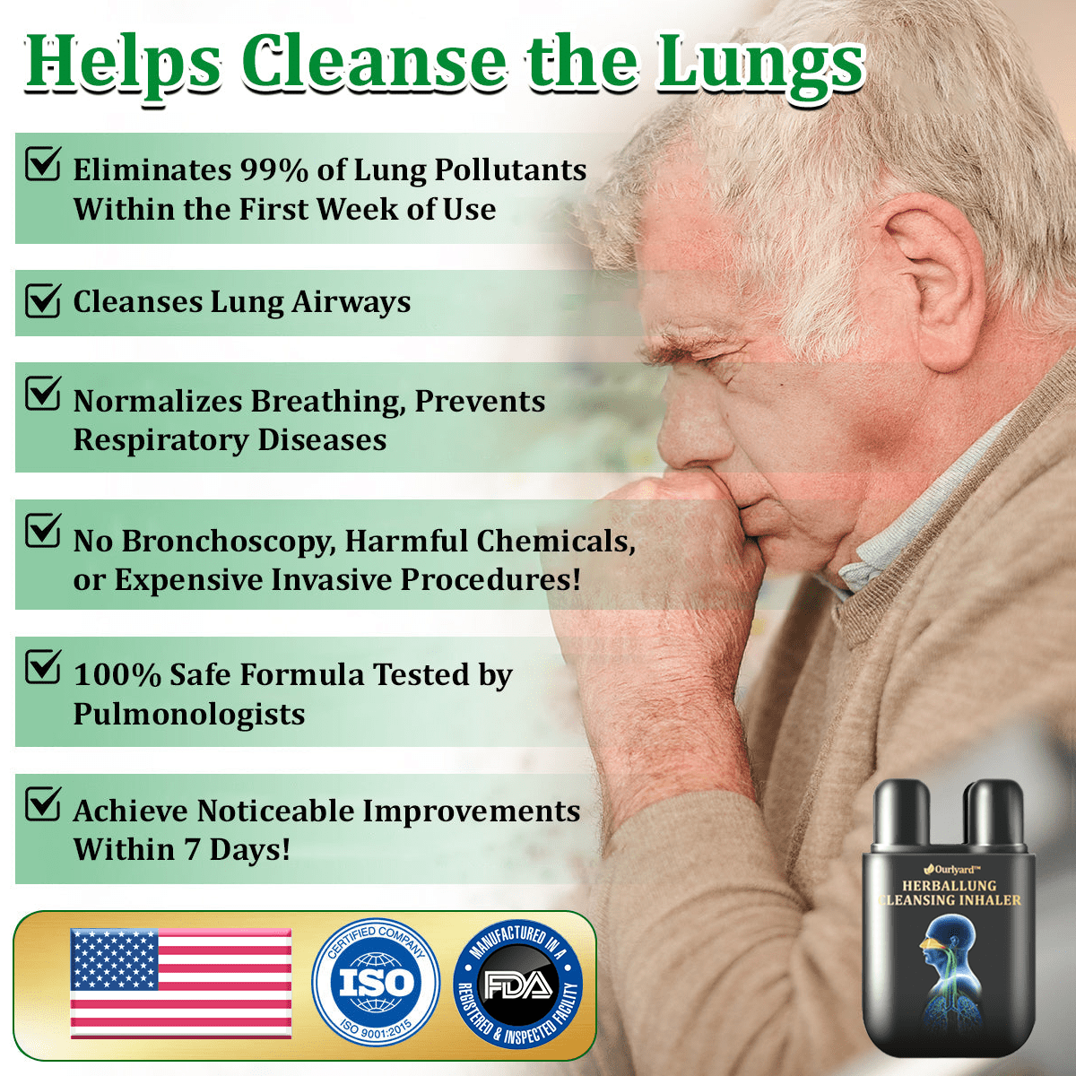 💜✅Official Store:Ourlyard® Herbal Lung Cleansing Inhaler👨⚕️FDA Certification(💝 Cough, wheezing, shortness of breath, sputum, stuffy nose, bronchitis, bronchitis, allergy symptoms, lung discomfort💝)