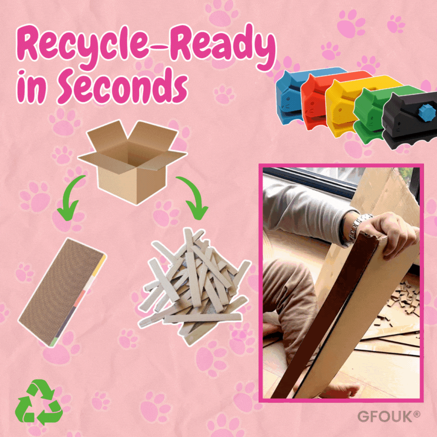GFOUK® Cardboard Cutter Tools | DIY Cat Scratchers | Toss Boxes & recycle