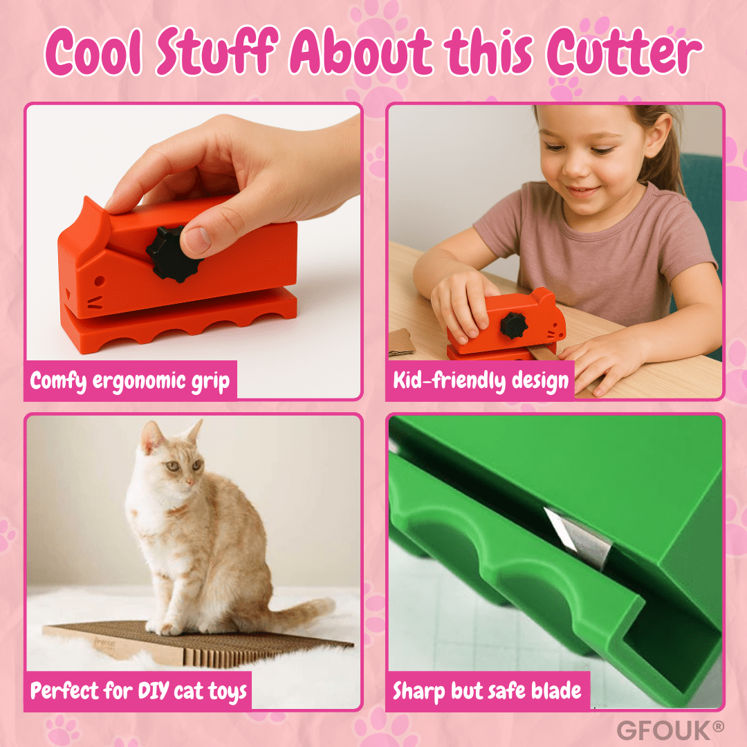 GFOUK® Cardboard Cutter Tools | DIY Cat Scratchers | Toss Boxes & recycle