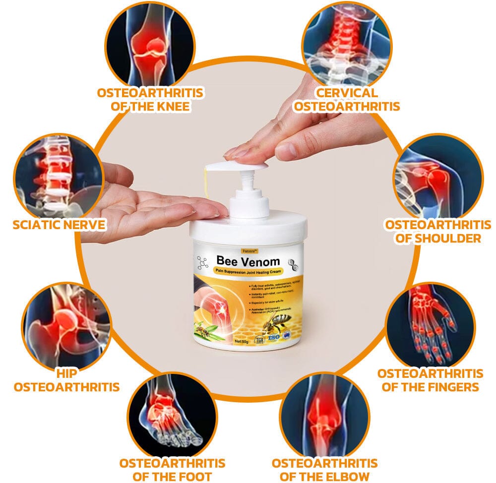 🇺🇸 Furzero™ Bee Venom Pain Suppression Joint Healing Cream (AAOS)Approved(Reducing joint swelling, pain, stiffness, redness, warmth, soreness, and joint fatigue)