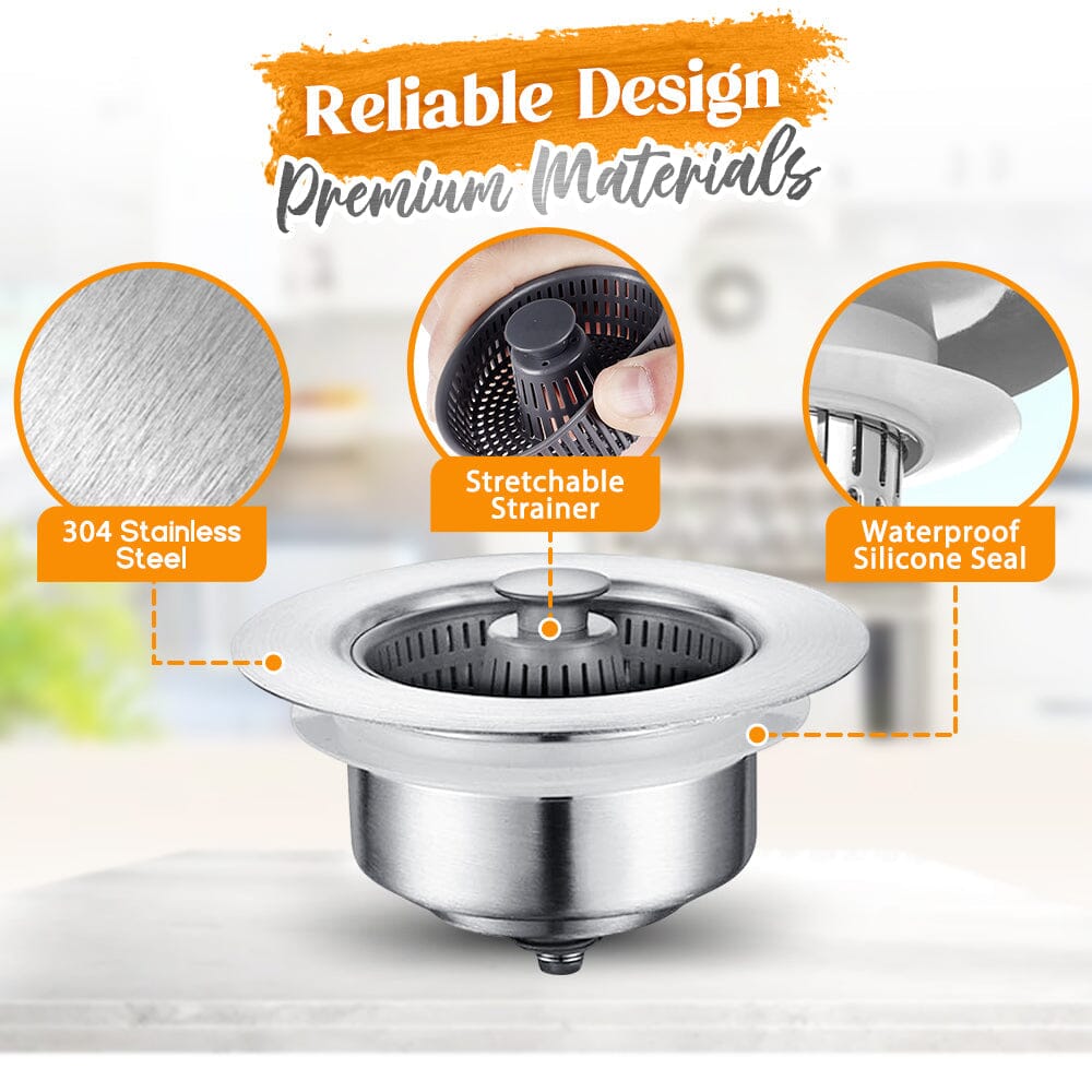 Stainless Steel 3-in-1 Kitchen Sink Drainer