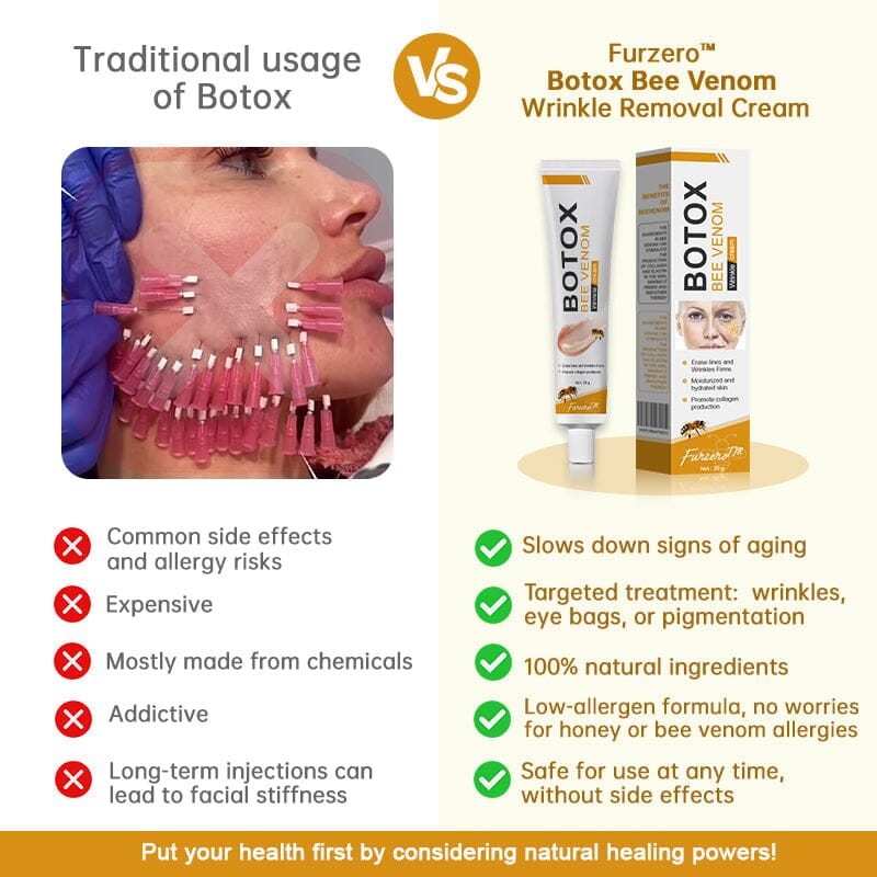 🐝👩⚕️Made and Shipped from USA✨Furzero™ Botox Bee Venom Wrinkle Removal Cream-🔥LAST DAY 70% OFF