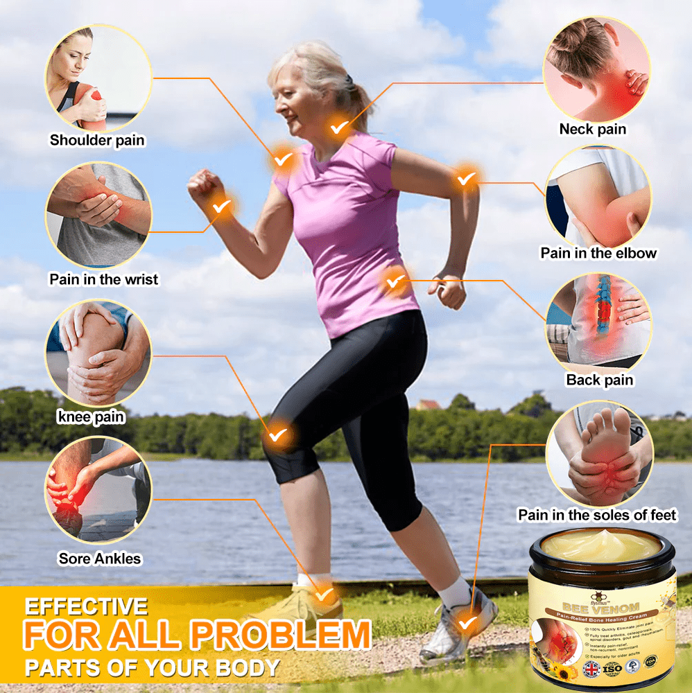 ✅Official Store: flysmus™ Bee-Venom Pain-Relief Bone Healing Cream👨⚕️UK Osteopathic Medical Association (BOA)Approved(Reducing joint swelling, pain, stiffness, redness, warmth, soreness, and joint fatigue)
