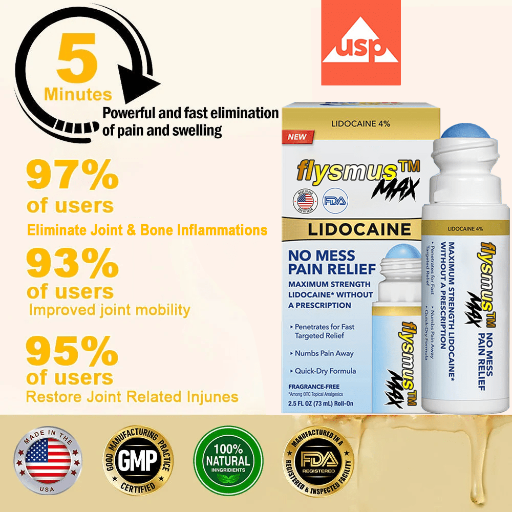 ✅Official Store: flysmus™ Lidocaine Scar-Free Pain Relief Healing Liquid👨⚕️USA Osteopathic Medical Association (AAOS)Approved(Reducing joint swelling, pain, stiffness, redness, warmth, soreness, joint fatigue and remove scars)