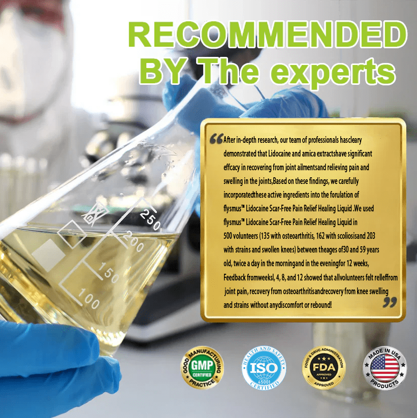 ✅Official Store: flysmus™ Lidocaine Scar-Free Pain Relief Healing Liquid👨⚕️USA Osteopathic Medical Association (AAOS)Approved(Reducing joint swelling, pain, stiffness, redness, warmth, soreness, joint fatigue and remove scars)