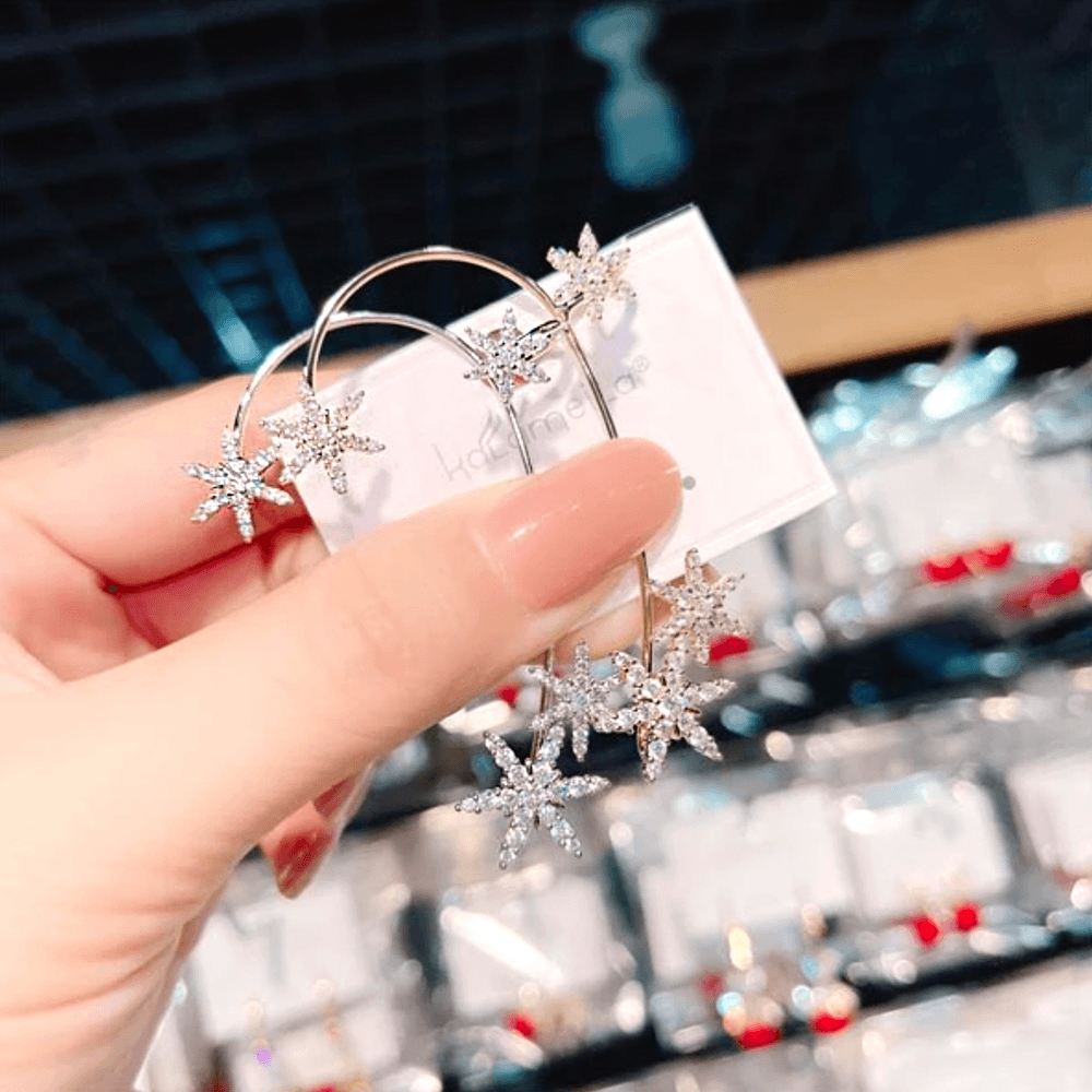 Rovaniemi Christmas Diamond And Zirconia Earrings