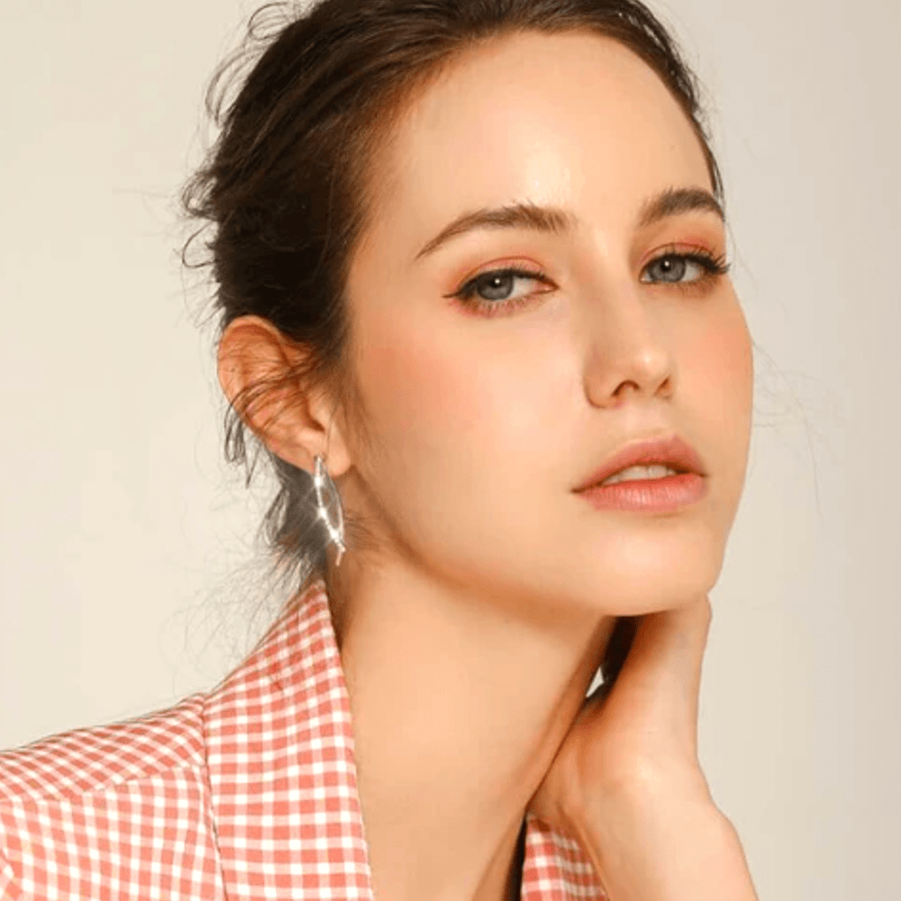 Cross Curved Earrings