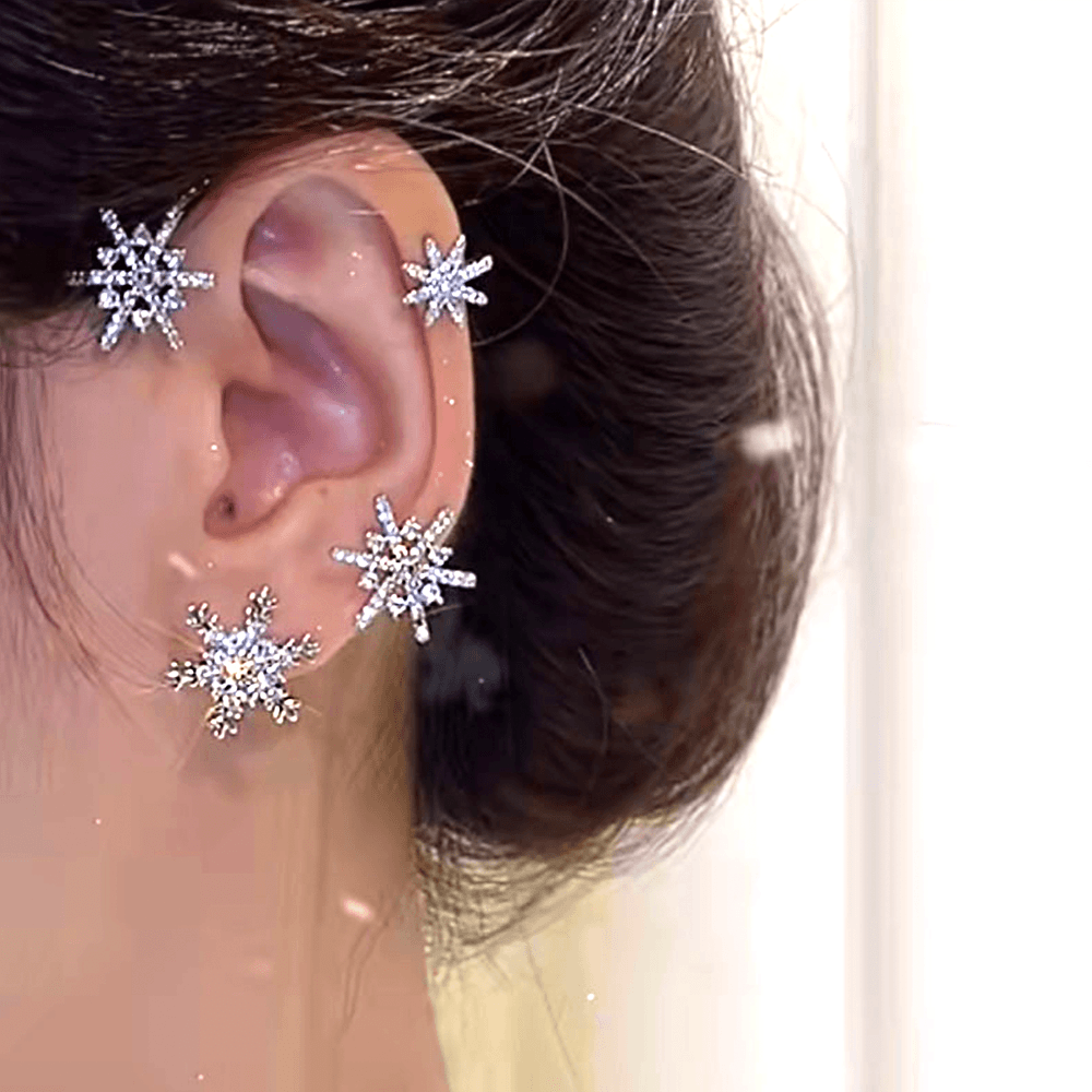Rovaniemi Christmas Diamond And Zirconia Earrings