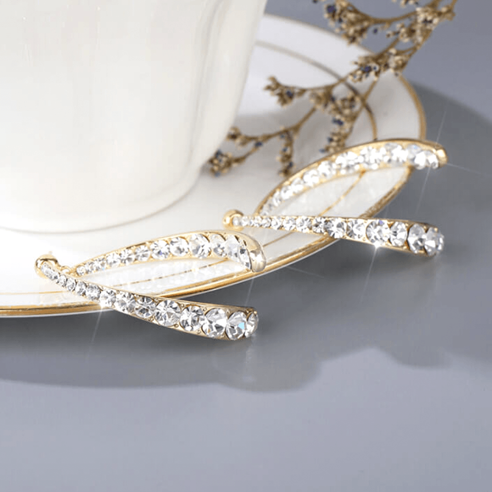 Cross Curved Earrings