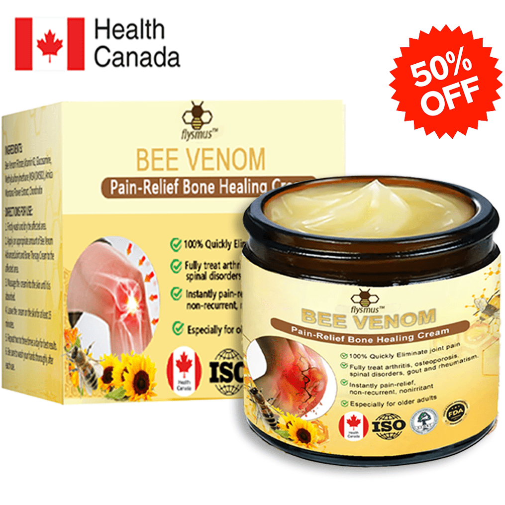 ✅Official Store: flysmus™ Bee-Venom Pain-Relief Bone Healing Cream👨‍⚕️Health Canada Professional Certification(Reducing joint swelling, pain, stiffness, redness, warmth, soreness, and joint fatigue)